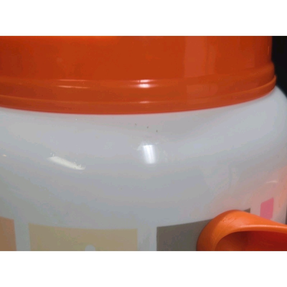 2014 Dunkin Donuts Insulated Drink Jug 64 oz Orange Pink Cooler w Straw NWT 2014 - Picture 7 of 7